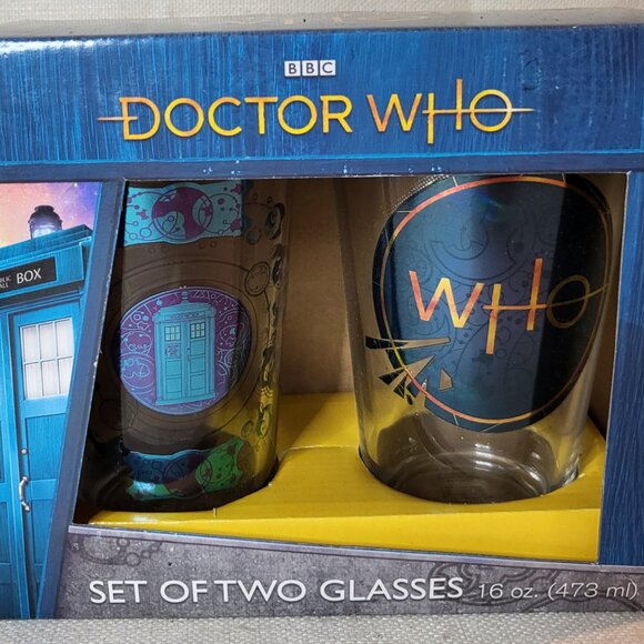Doctor Who BBC - Set of Two Glasses - 2018 - Picture 2 of 9